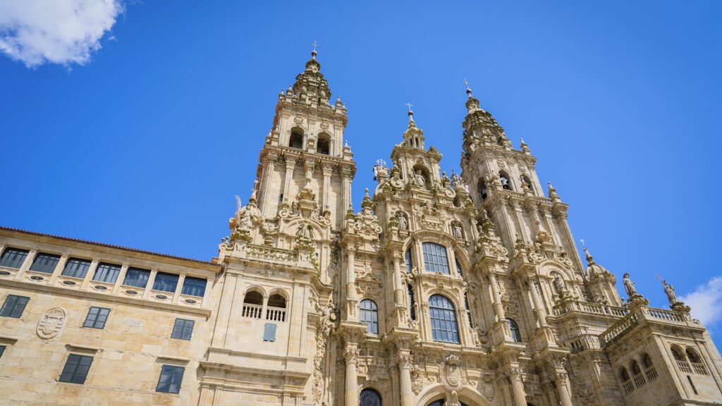 Catedral de Santiago de Compostela al atardecer, Galicia